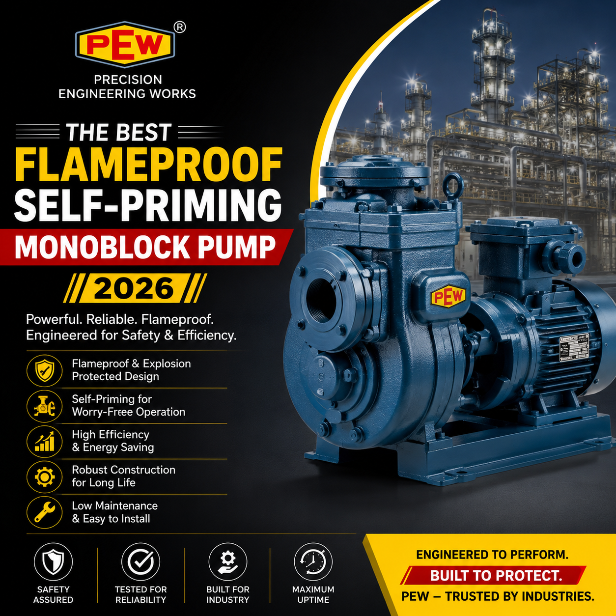 The Best Flameproof Self-Priming Monoblock Pump 2026
