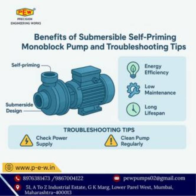Benefits of Submersible Self Priming Monoblock Pump and Troubleshooting Tips
