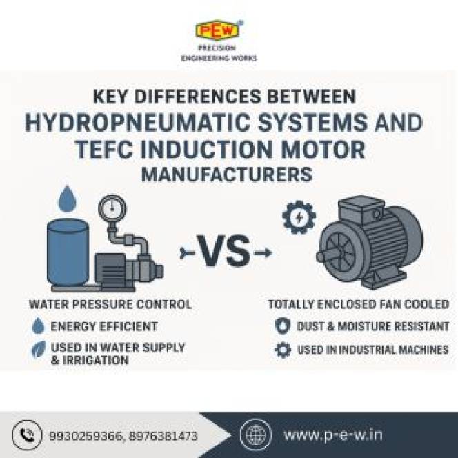 Key Differences Between Hydropneumatic Systems and TEFC Induction Motor Manufacturers