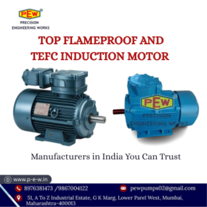 Top Flameproof and TEFC Induction Motor Manufacturers in India You Can Trust
